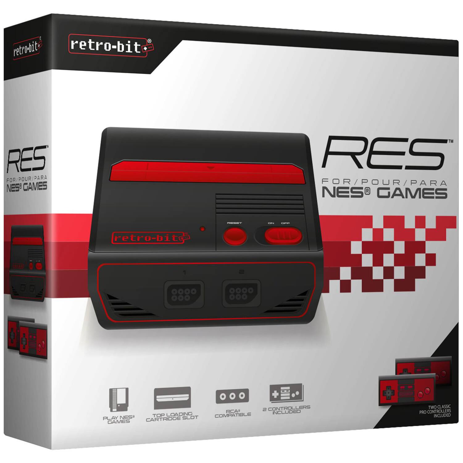 RES Plus NES 8-Bit Console with HDMI Port - Red/Black