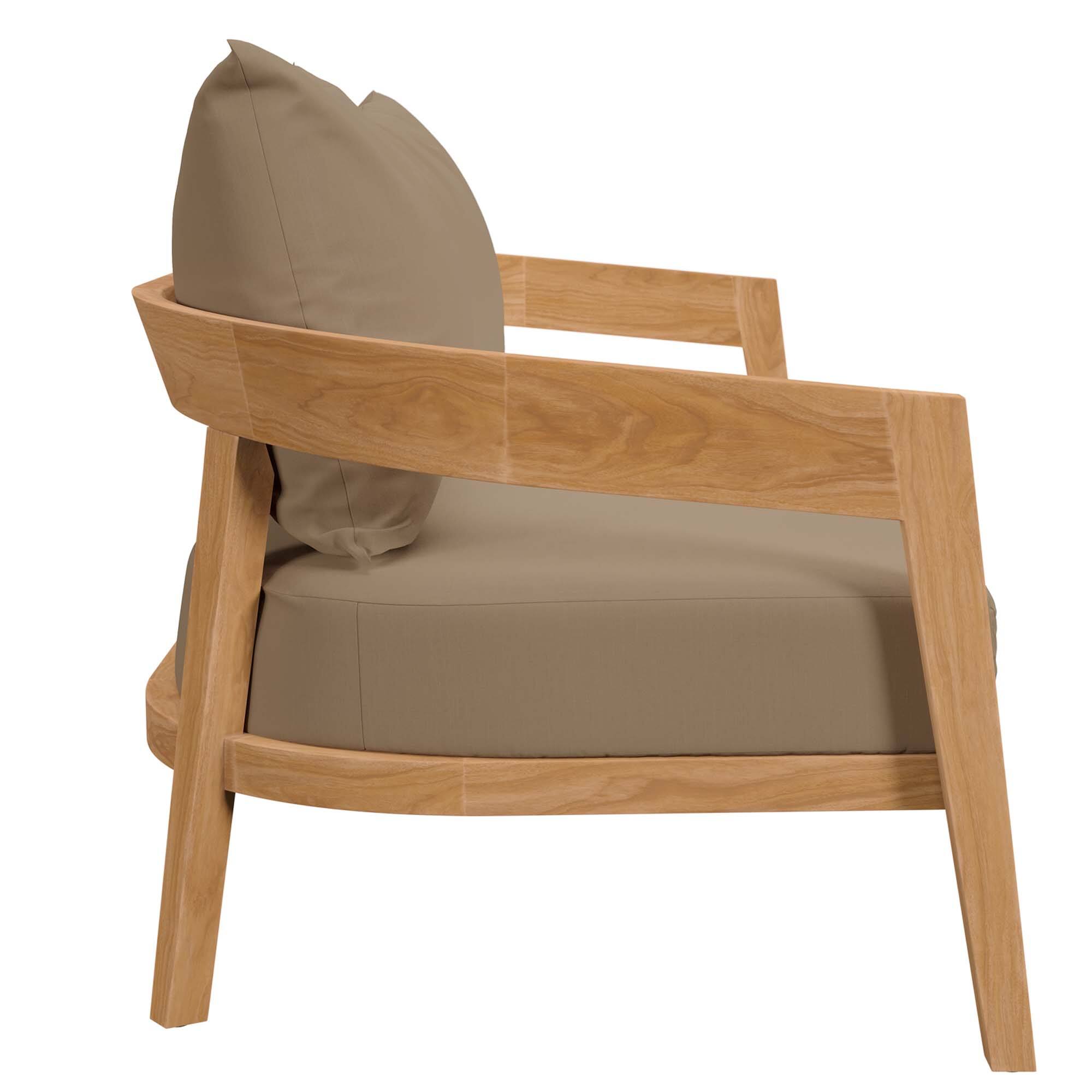 Alt View 1. Modway - Brisbane Teak Wood Outdoor Patio Loveseat by Modway - Natural Light Brown.