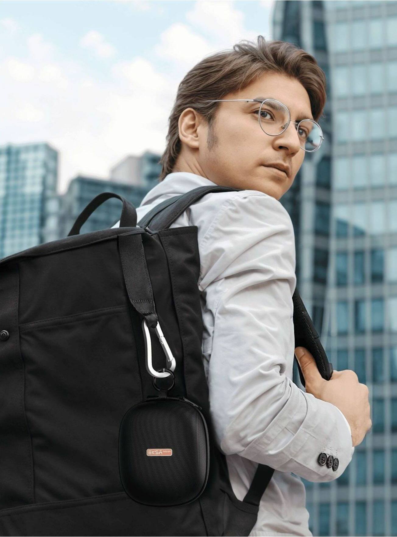 Alt View 34. EKSA Telecom - S30 AI-Powered Open-Ear Air Conduction True Wireless Headset - Black.