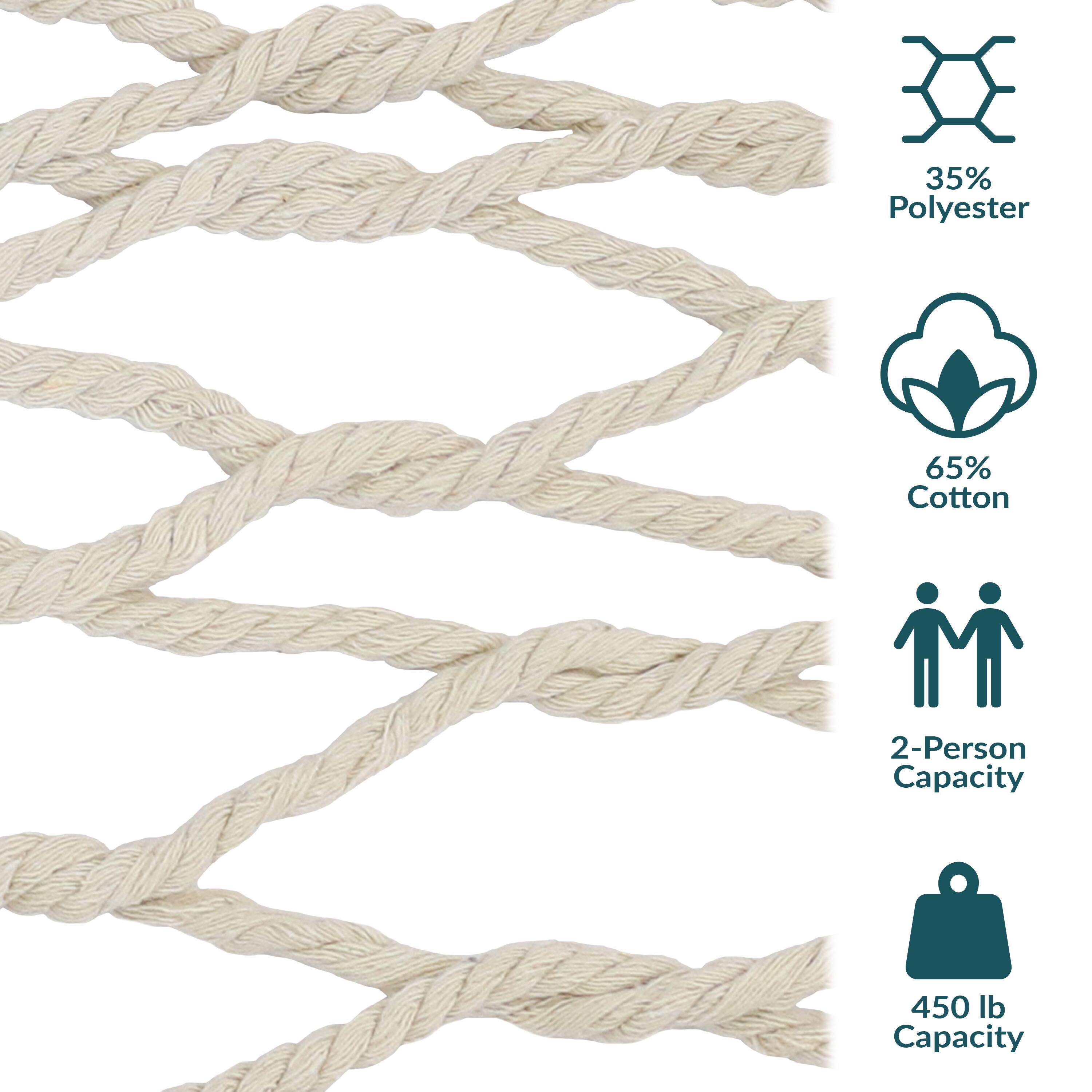 35% Polyester  
65% Cotton  
2-Person Capacity  
450 lb Capacity