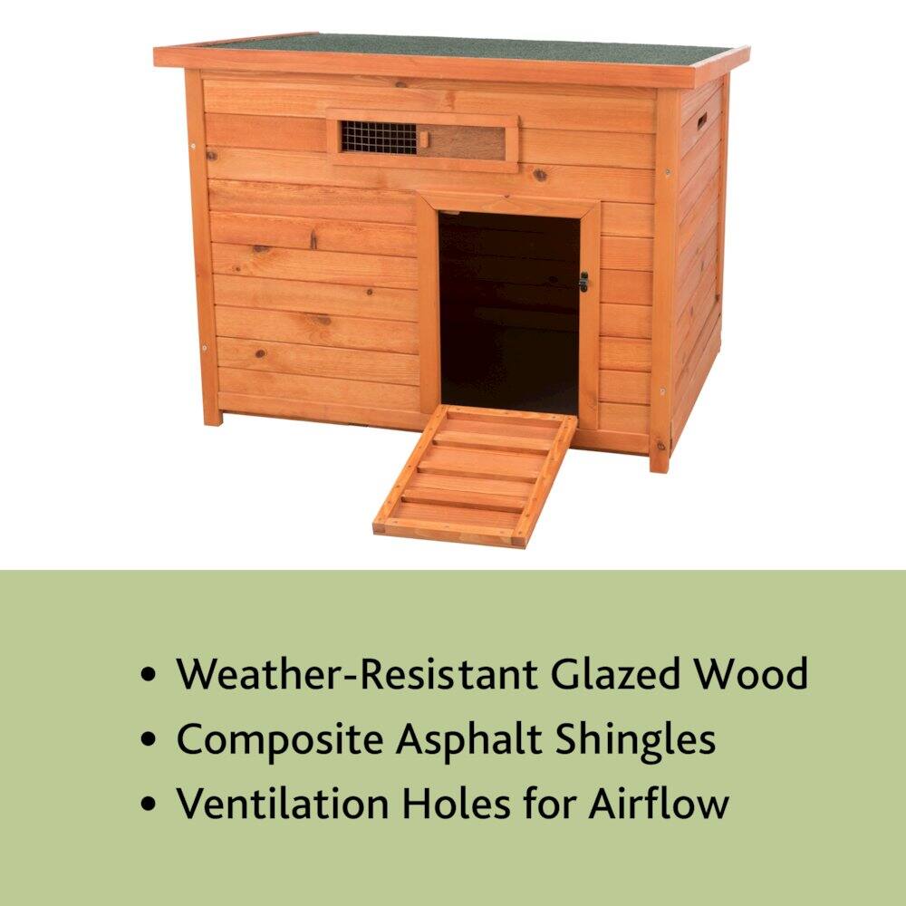 - Weather-Resistant Glazed Wood
- Composite Asphalt Shingles
- Ventilation Holes for Airflow