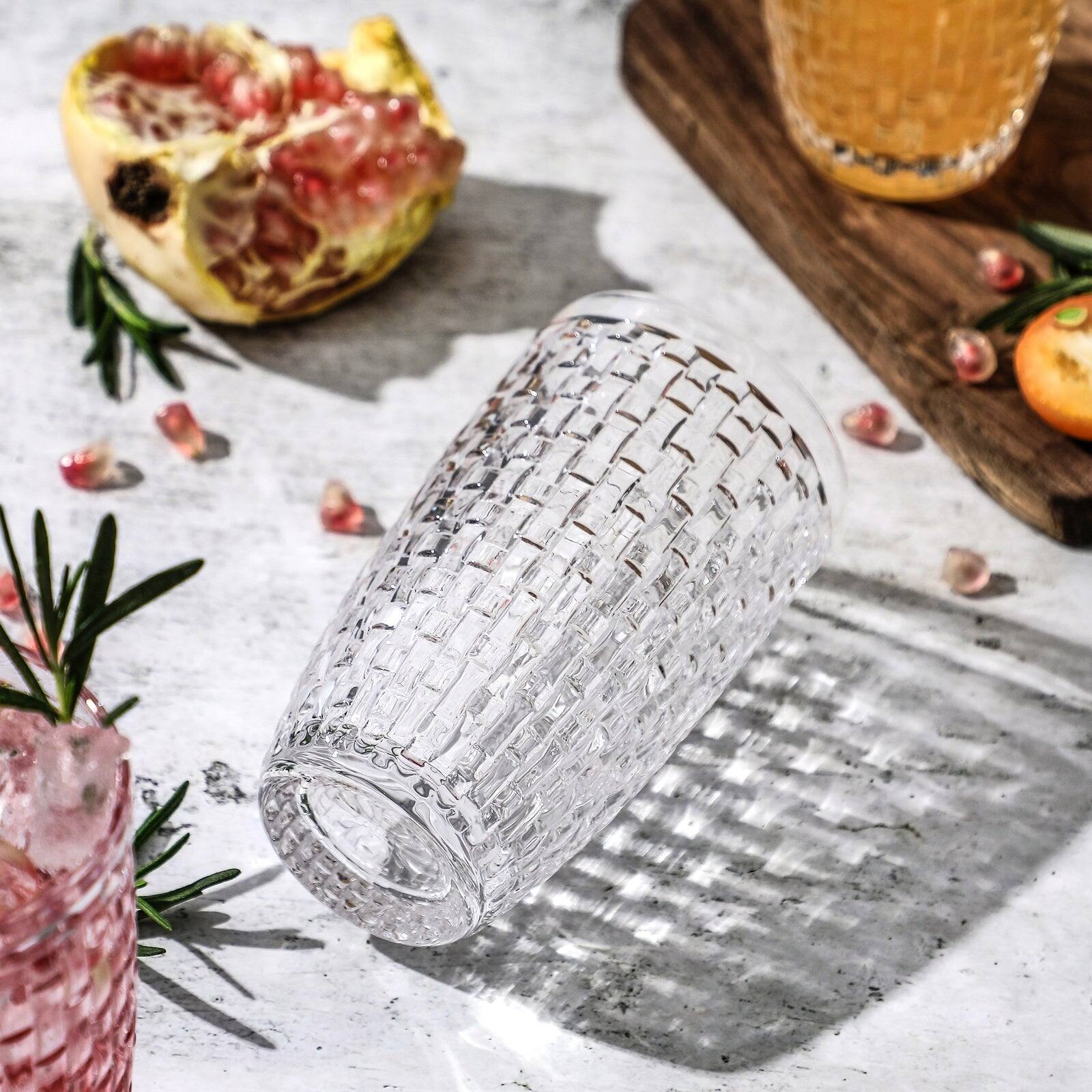 Back. BreeBe - Knitted Collection Highball Glasses set of 6 - Clear.