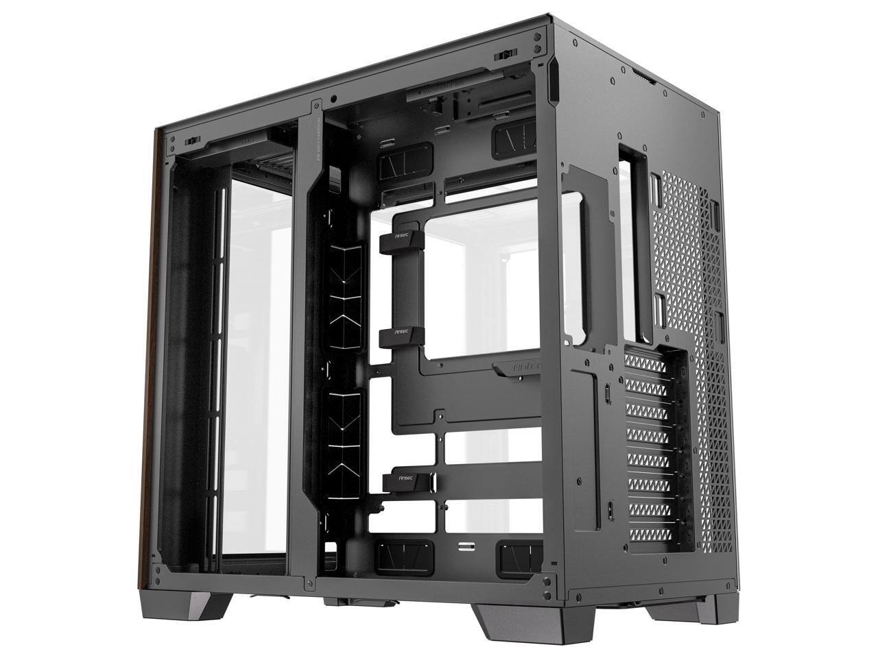 Alt View 1. Antec - Antec C8 Curve Wood, Curved Glass, Dual-Chamber, Type-C, 360mm Radiator, RTX 40 Compatible Full-Tower - Wood.