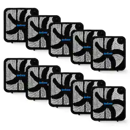 Hurricane - 20" Classic Series Floor Box Fan with 3 Speed Settings, 10 Pack - Black