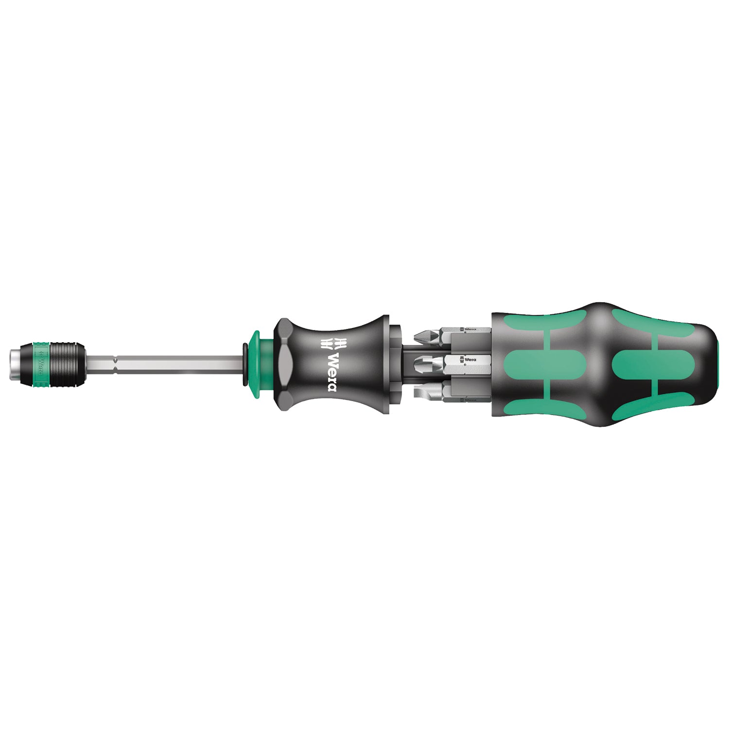 Angle. Wera - Wera Kraftform Kompakt 25 Replacement Type Driver Bit Set with Pouch, 7 Pieces.