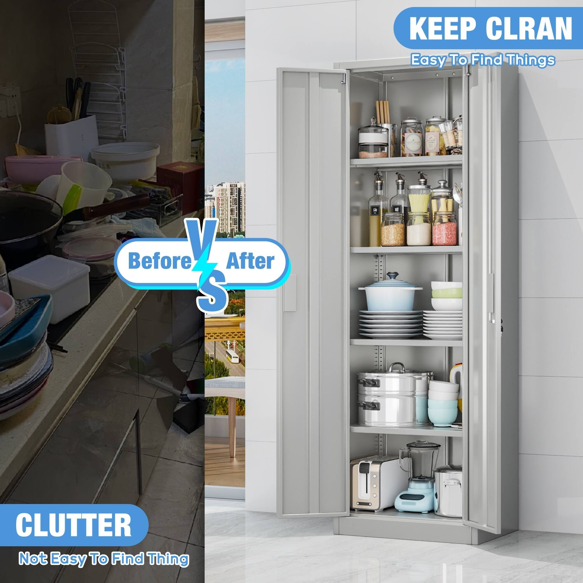 KEEP CLUTTER  
Easy To Find Things  
Before  
After  
CLUTTER  
Not Easy To Find Things