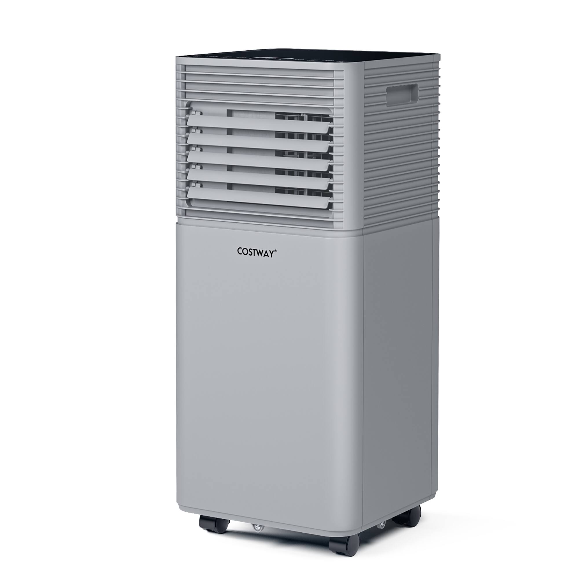 Alt View 8. Costway - 6000 BTU Portable Air Conditioner Cools up to 350 sq.ft 3-in-1 Air Cooler w/Dehumidifier & Fan Mode - Grey.
