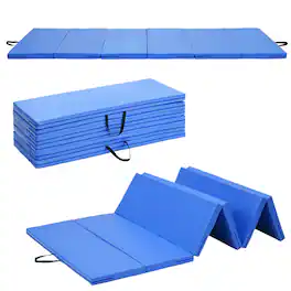 Ainfox - Gymnastics Mat for Home Aerobics Workout Foldable Tumbling Mat - Blue