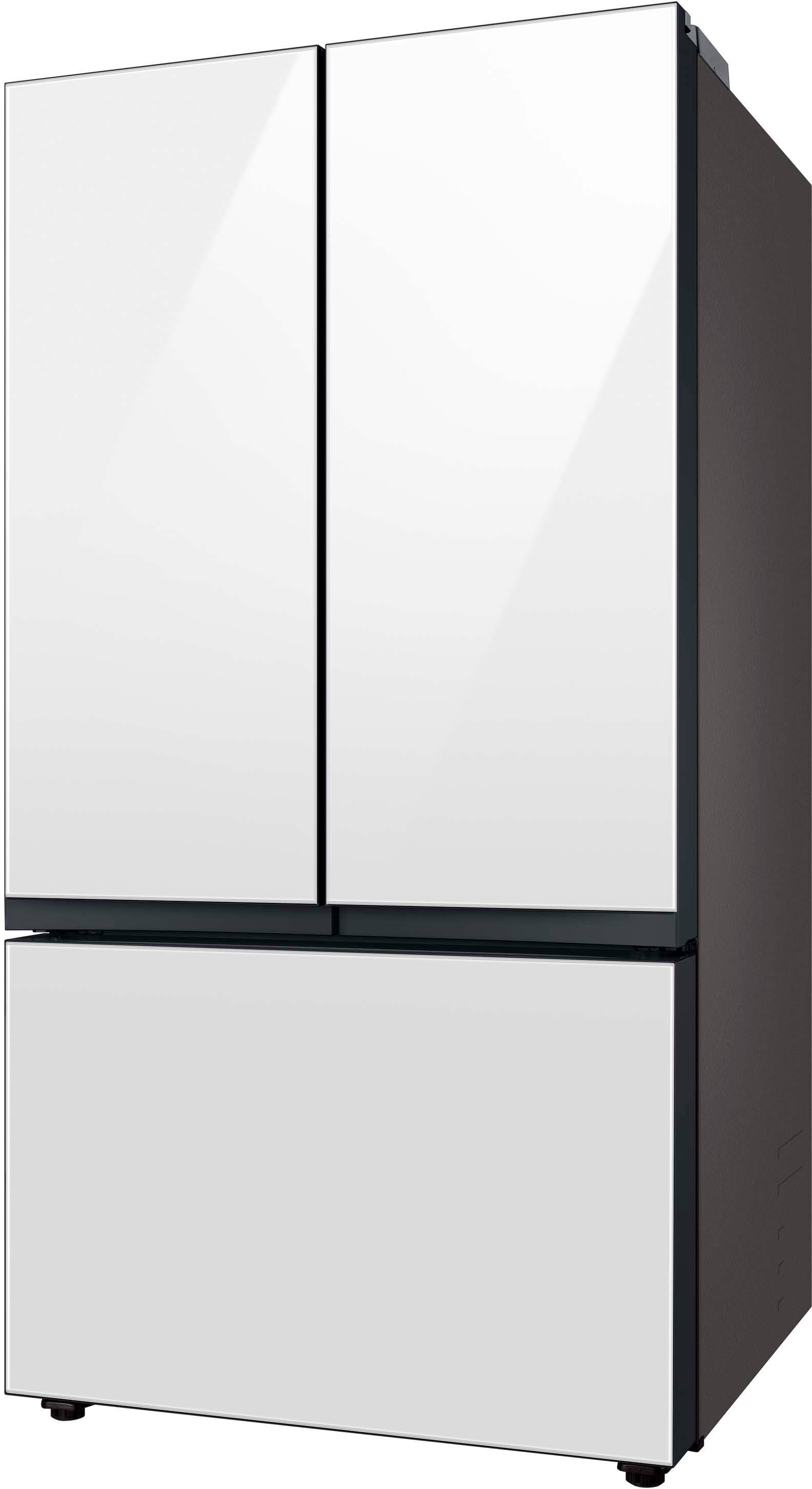 Alt View 12. Samsung - Open Box BESPOKE 30 cu. ft. French Door Smart Refrigerator with AutoFill Water Pitcher - White Glass.