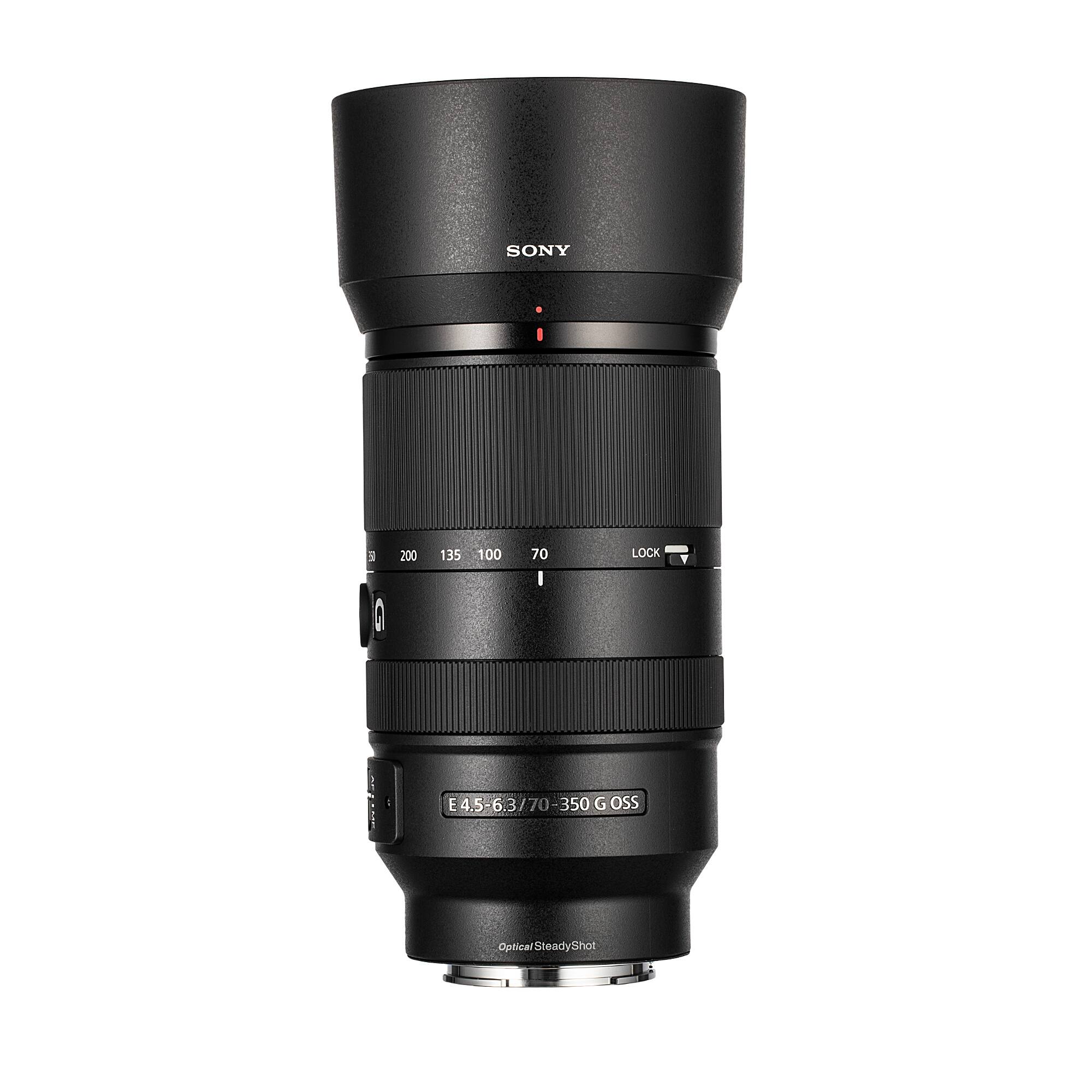 SONY  
E 4.5-6.3/70-350  
70-350 G OSS  
Optical SteadyShot  
SteadyShot
