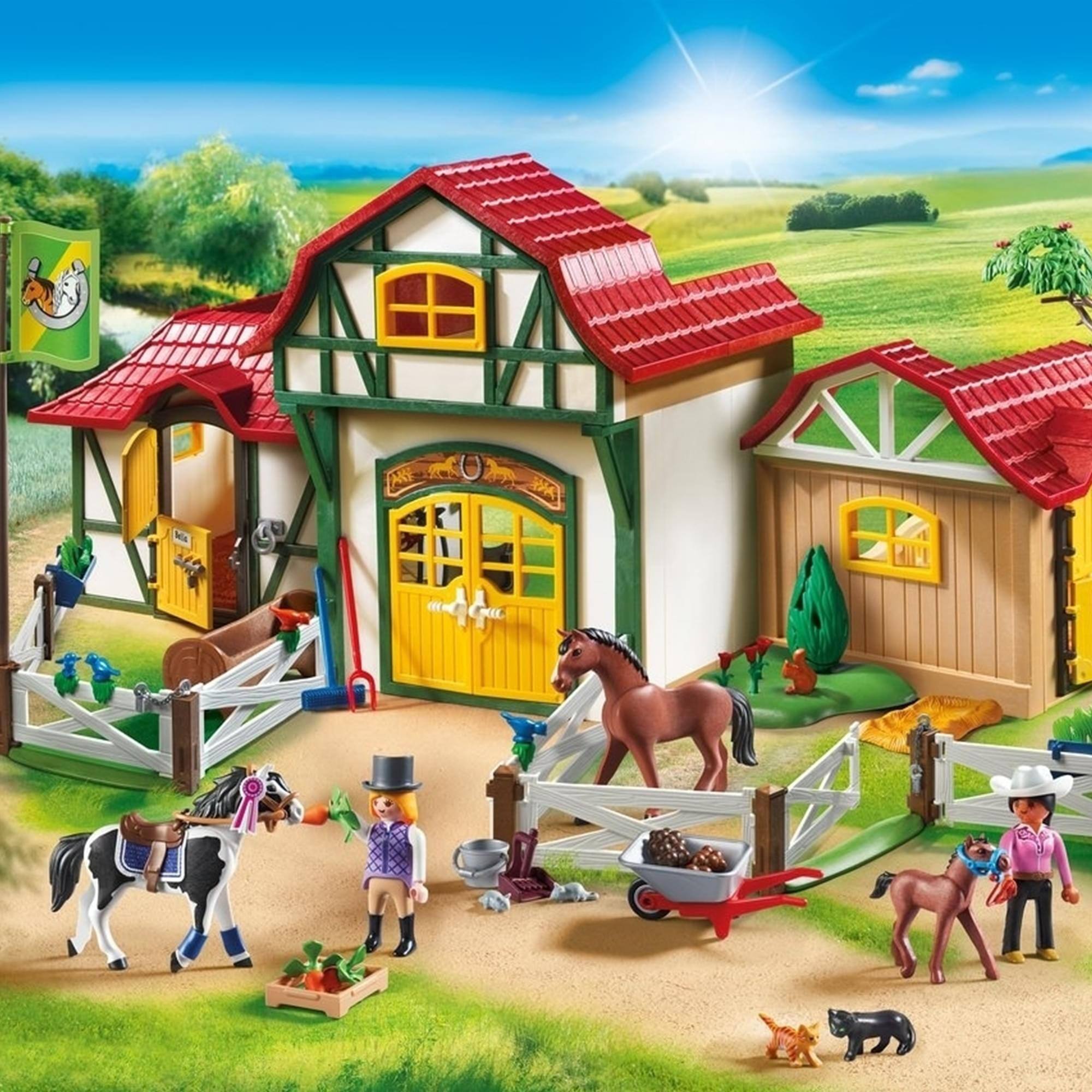 Alt View 10. Playmobil - Playmobil 6926 Horse Farm Building Set.