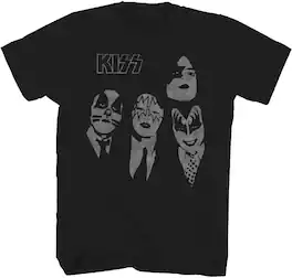 PopMarket - Kiss - Kiss - Dressed to Kill Faces T-Shirt - 2XL Black 38101118A5 - APPAREL - Multicolor