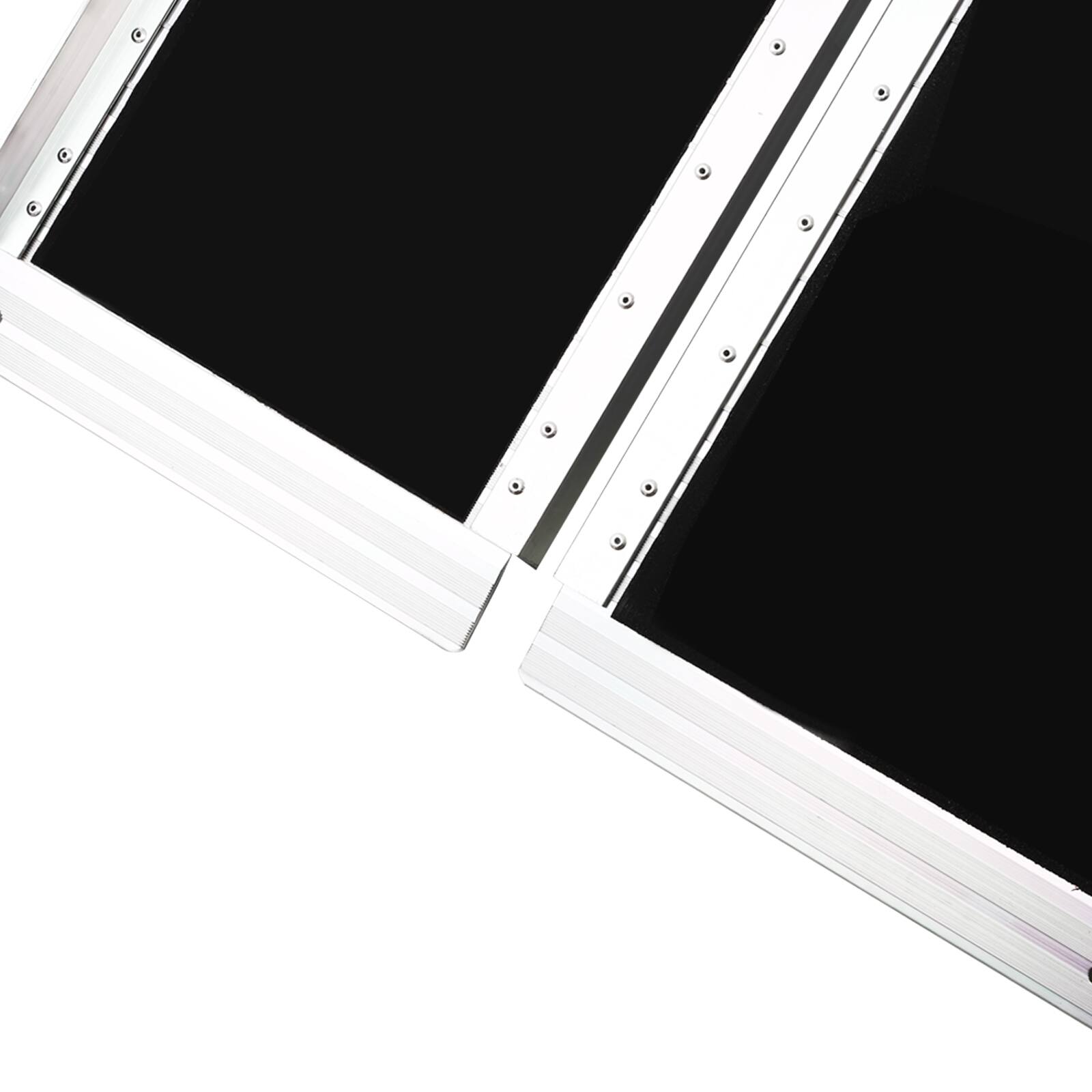 Left. ELEMENT ACE - 8ft Wheelchair Ramp - Portable, Foldable Aluminum Threshold Ramp, 600lb Capacity, Non-Skid Surface - Silver.