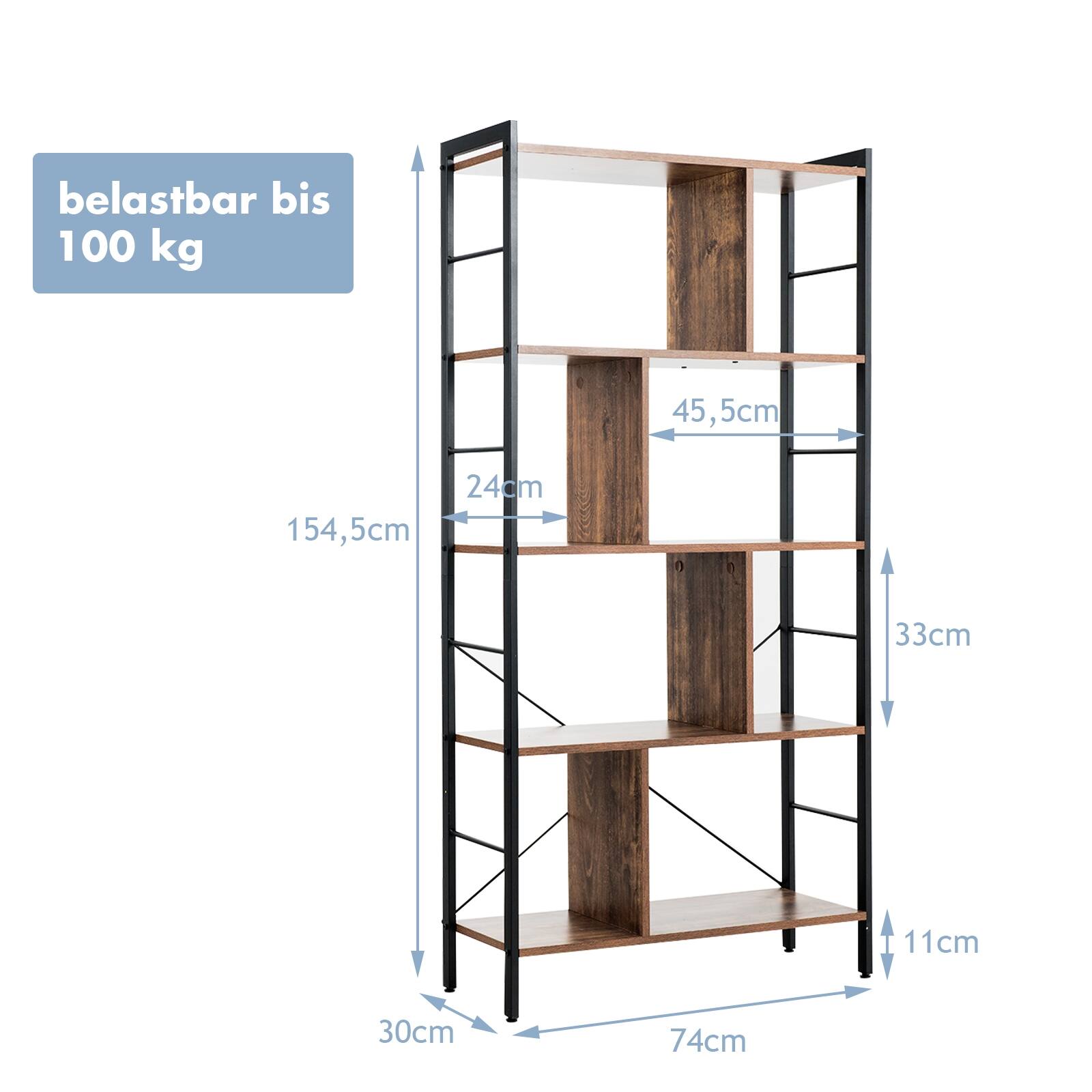 Belastbar bis 100 kg 45,5cm 24cm 154,5cm 33cm 11cm 30cm 74cm