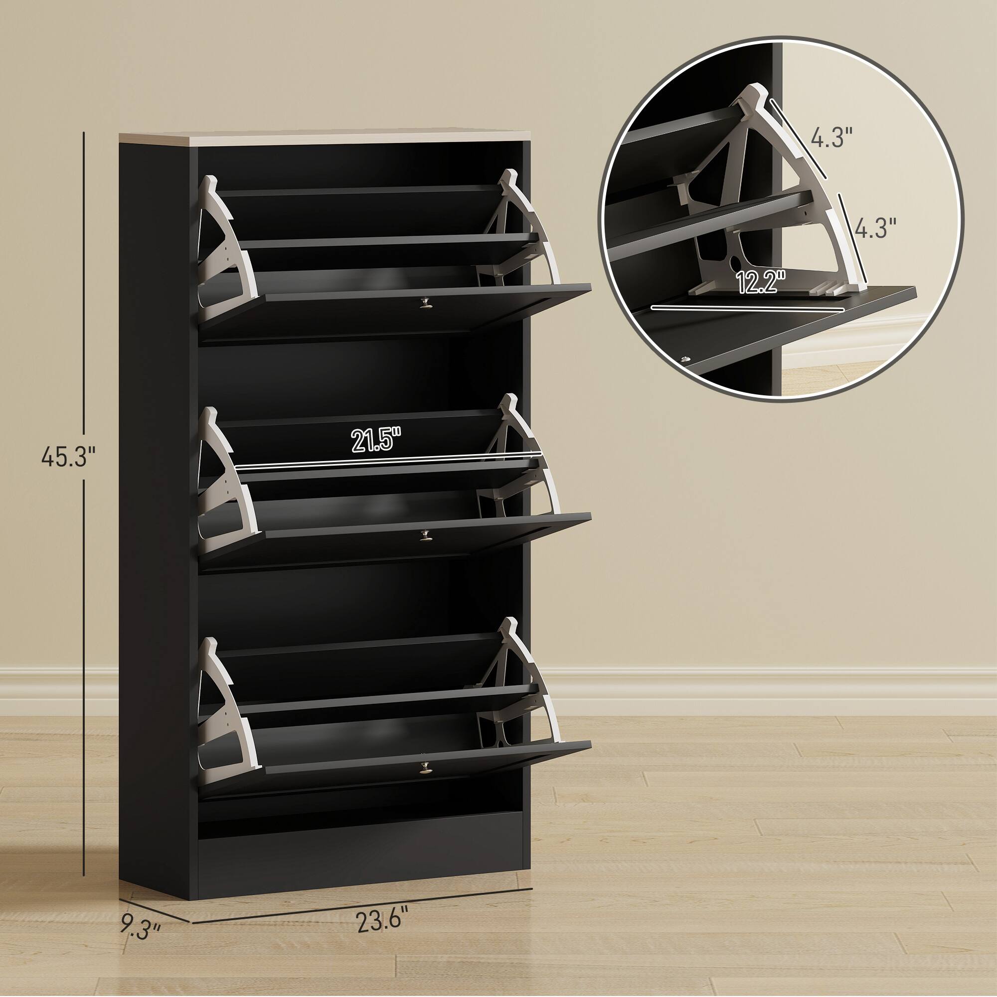 4.3" 4.3" 12.2" 45.3" 21.5" 9.3" 23.6"