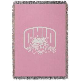 Chad & Jake - Ohio Bobcats Woven Blanket - Pink