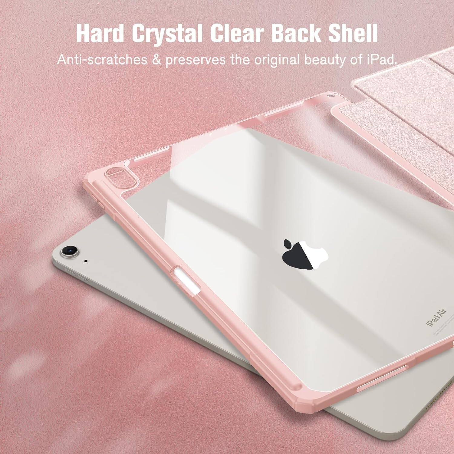 Hard Crystal Clear Back Shell  
Anti-scratches & preserves the original beauty of iPad.  

iPad Air
