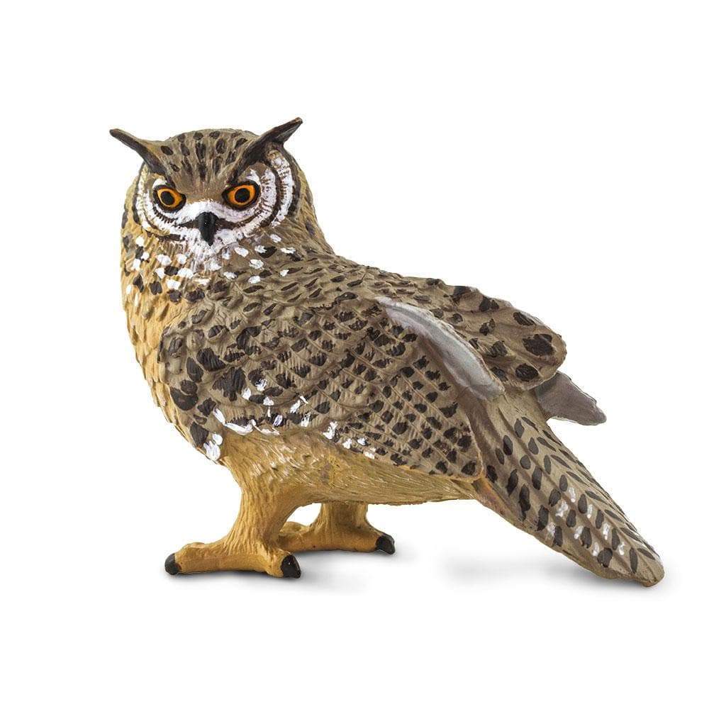 Angle. Safari Ltd. - Eagle Owl Toy Figurine.
