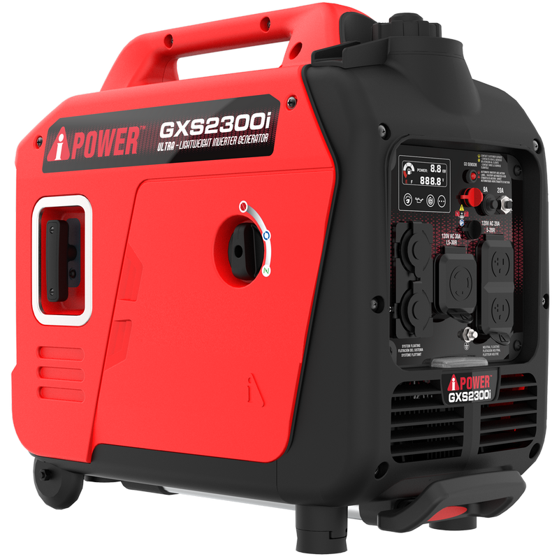 GXS2300i GENERATOR  
POWER  
ULTRA-LIGHTWEIGHT INVERTER  
8.8 - 888.8  
120V AC 20A  
12V DC 8.3A  
15-30A  
20A  
POWER GXS2300i