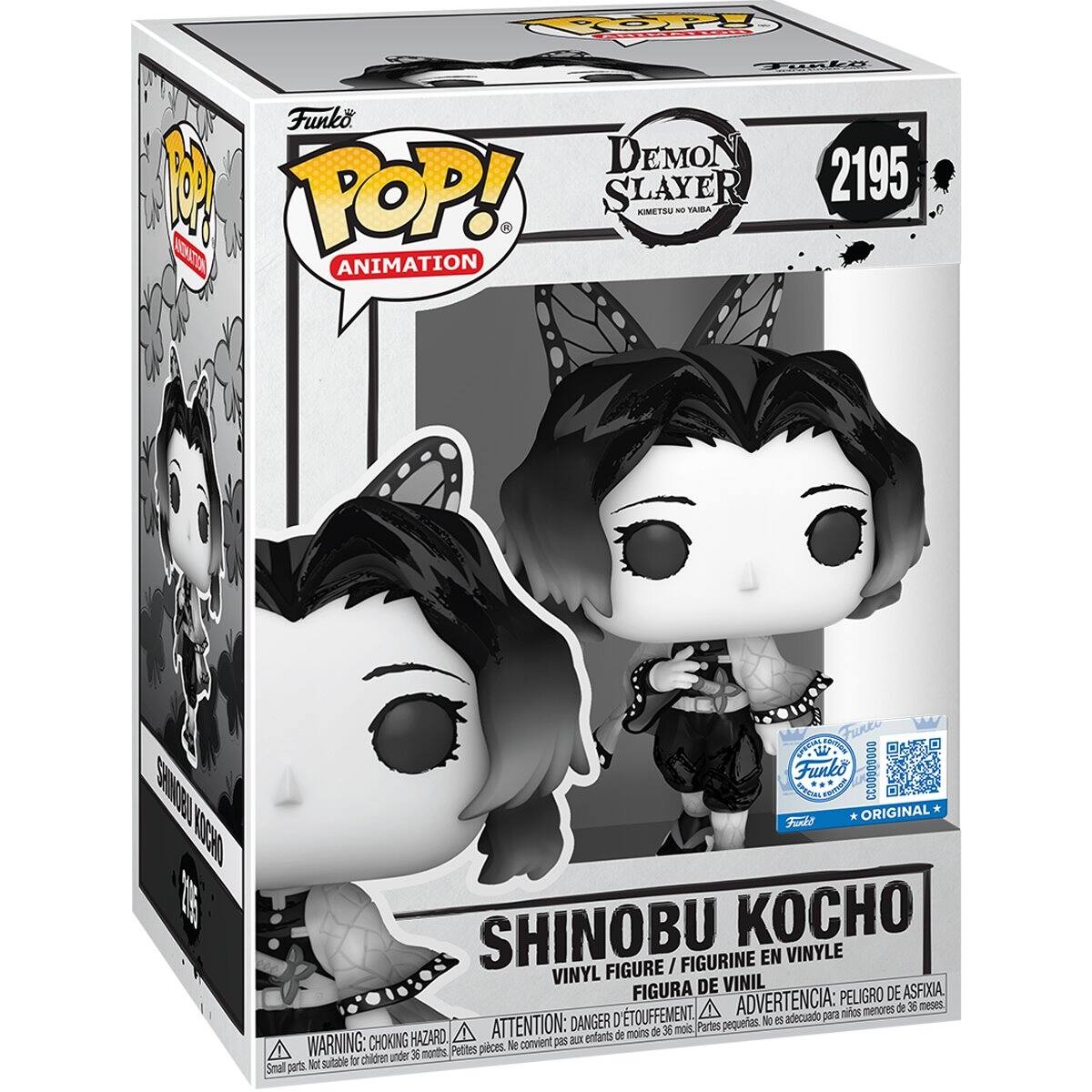 **Funko POP! Animation**

**Demon Slayer Kimetsu no Yaiba**

**2195**

**Shinobu Kocho**

**Vinyl Figure / Figurine en Vinyle / Figura de Vinilo**

**Warning: Choking Hazard**  
**Attention: Danger d'asphyxie**  
**Advertencia: Peligro de asfixia**  
**Not suitable for children under 36 months**  
**Ne convient pas aux enfants de moins de 36 mois**  
**Pequeñas piezas, no es adecuado para niños menores de 36 meses**