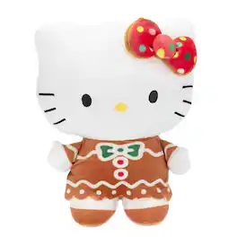 Sanrio Hello Kitty Holiday Gingerbread Dress 10 Inch Plush - Brown