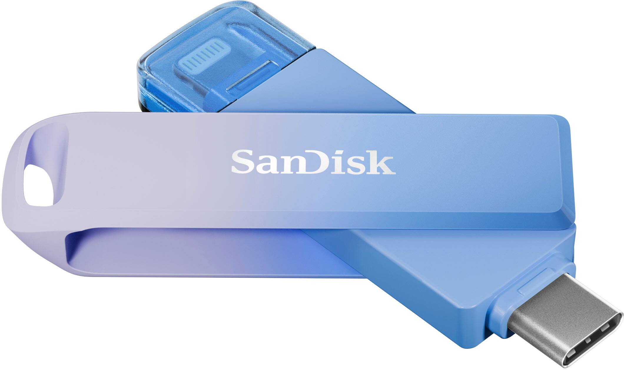 Alt View 1. SanDisk - SanDisk Creator Phone Drive 128GB  USB Type C and Lightning connectors - blue.