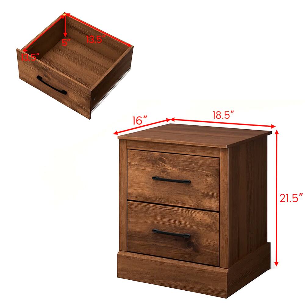 - 5"
- 13.5" (width)
- 13.5" (depth)
- 16" (width)
- 18.5" (depth)
- 21.5" (height)