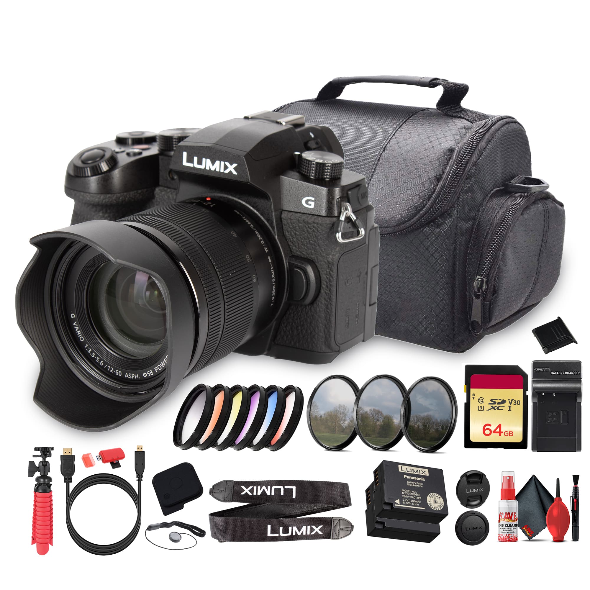 Panasonic - Lumix G97 Camera + 12–60mm Lens | 20MP, 4K, Stabilized Kit - Bundle