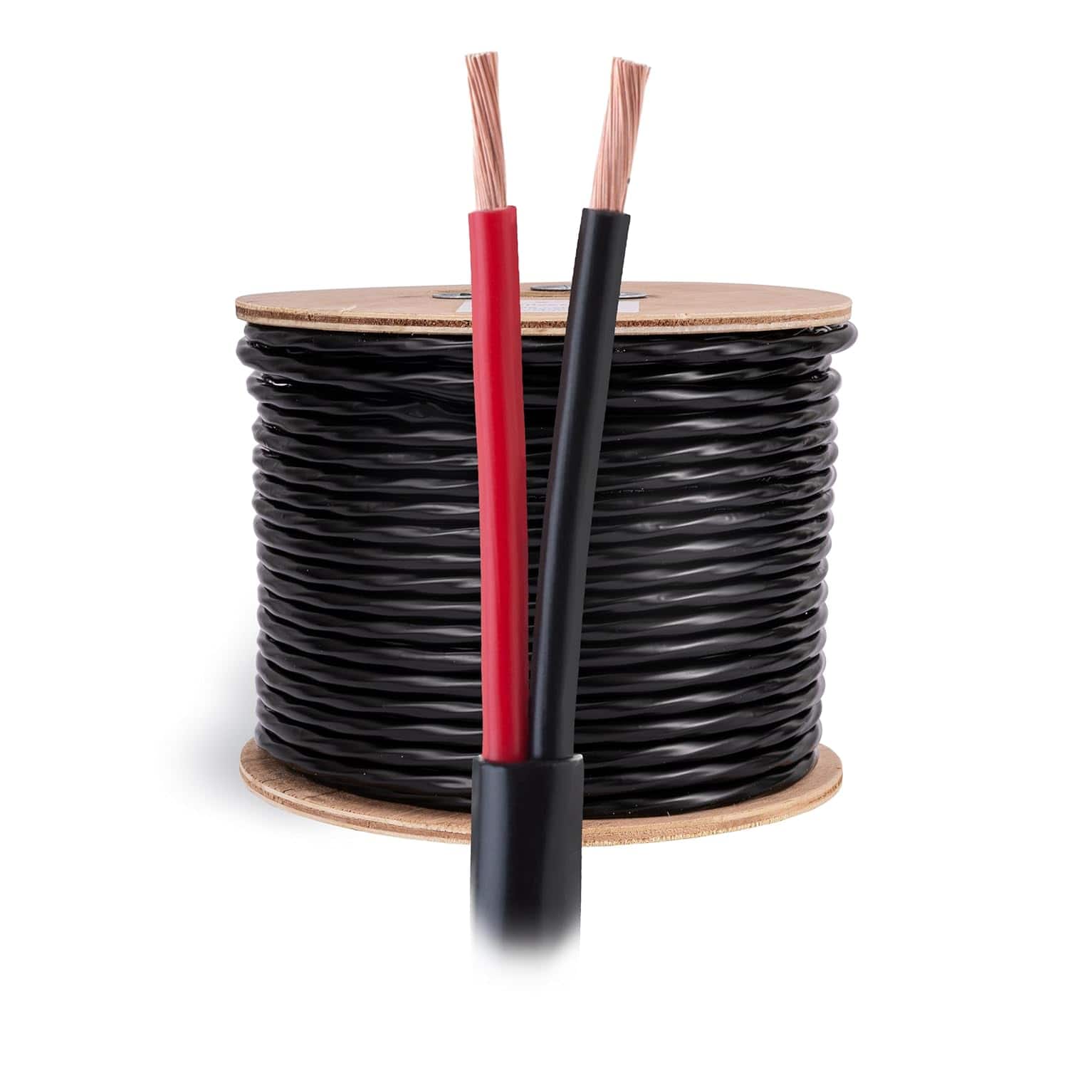 Cables Direct Online - 14/2 250ft Speaker Wire Outdoor Direct Burial CCA Bulk Audio Cable, UV Resistant In-Ground Home Theater Stereo Cable - Black