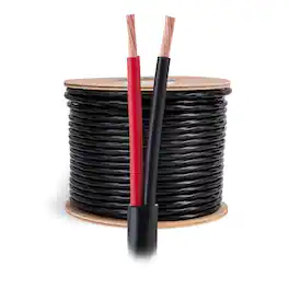 Cables Direct Online - 14/2 250ft Speaker Wire Outdoor Direct Burial CCA Bulk Audio Cable, UV Resistant In-Ground Home Theater Stereo Cable - Black