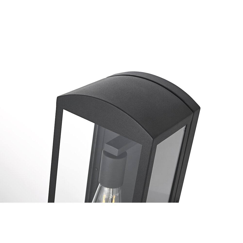Alt View 3. Elegant Lighting - Miles 7 Inch Outdoor Wall Sconce In Black - Black.