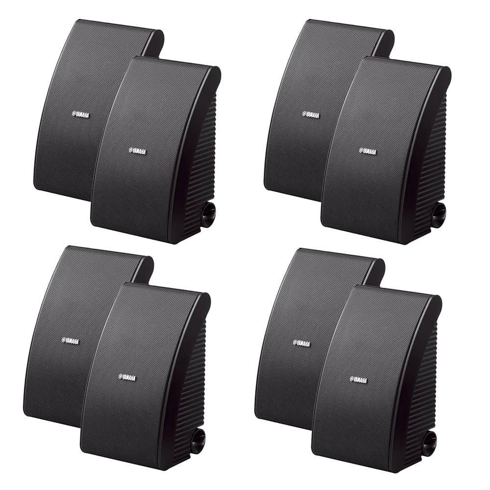 Yamaha - NS-AW592 All-Weather Outdoor Speakers Bundle - 8 Pack - Black