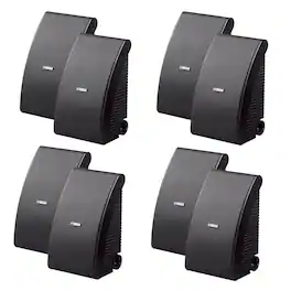 Yamaha - NS-AW592 All-Weather Outdoor Speakers Bundle - 8 Pack - Black