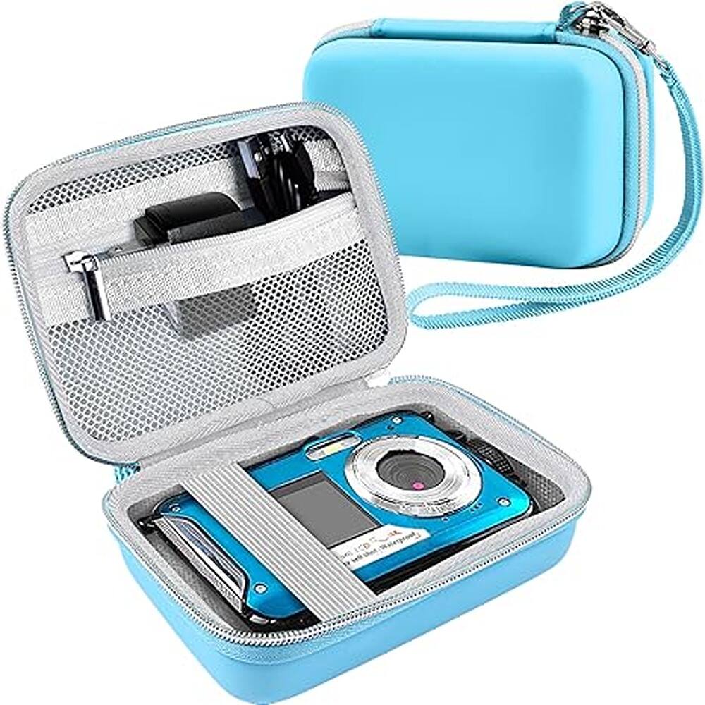 Schertz - Underwater Camera Case – Protective Carrying Case for Waterproof Digital Cameras and Accessories (Blue, Case Only)