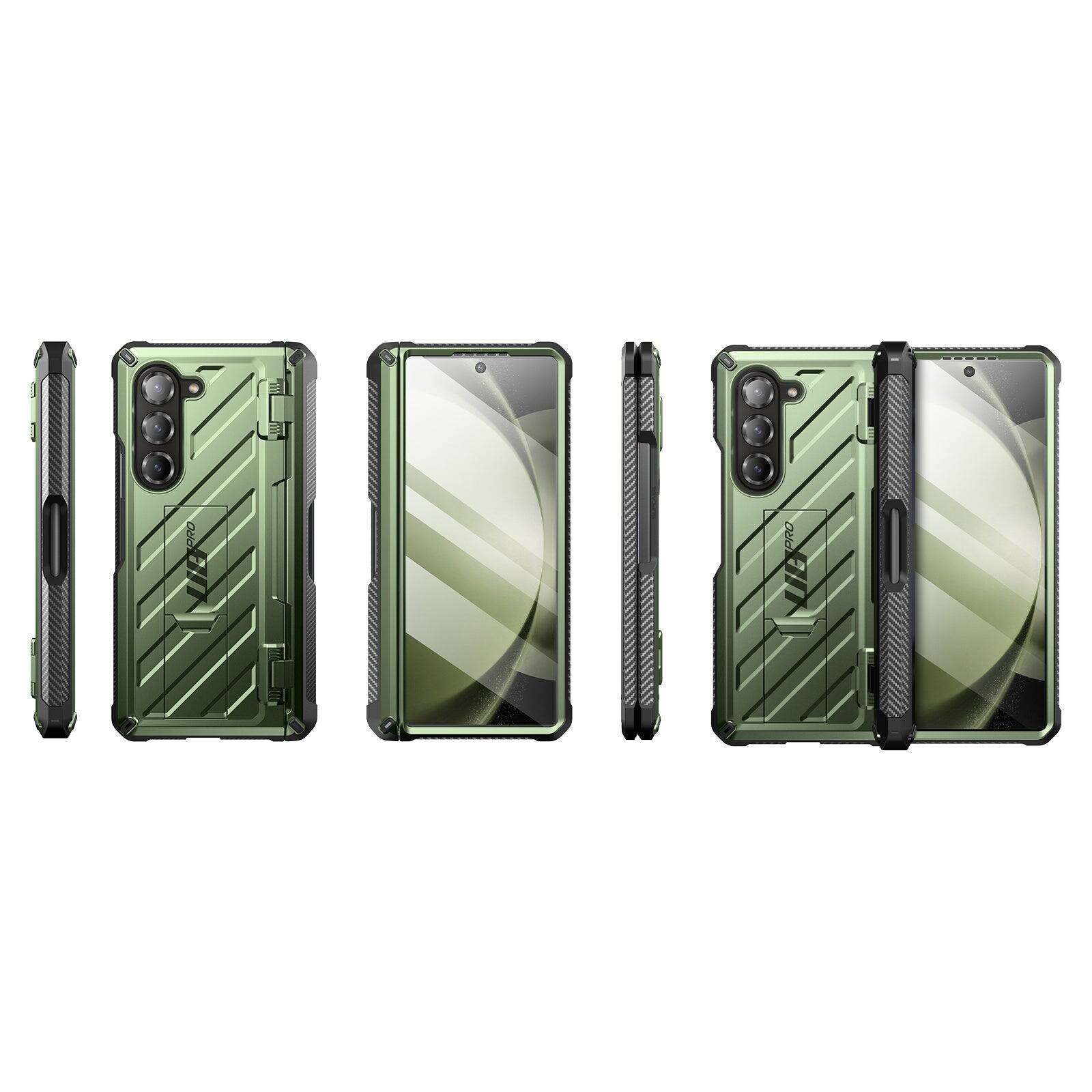 Alt View 10. SUPCASE - Unicorn Beetle Pro Rugged Case for Samsung Galaxy Z Fold6 w/ S-Pen Holder – Full-Body Protection with Screen Protector - Dark Green.