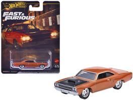 Hot Wheels - 1970 Plymouth Road Runner Custom Copper Metallic with Black Hood "Furious 7" (2015) Movie "Fast & Furious" Series - Copper Metallic, Black