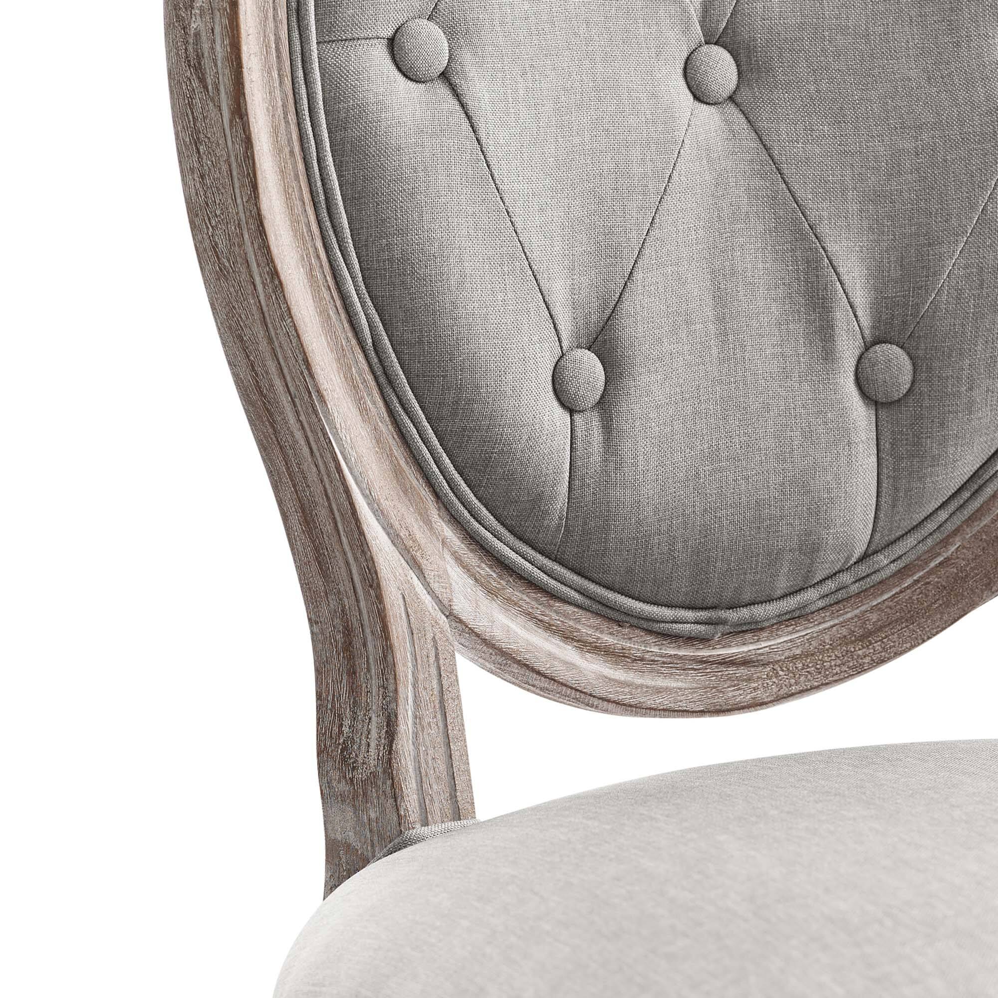 Alt View 5. Modway - Arise Vintage French Upholstered Fabric Dining Side Chair Set of 2 by Modway - Light Gray.