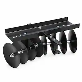 Field Tuff - 39 Inch Tow Behind Garden Soil Cultivator Sleeve Hitch Disc Harrow - Black