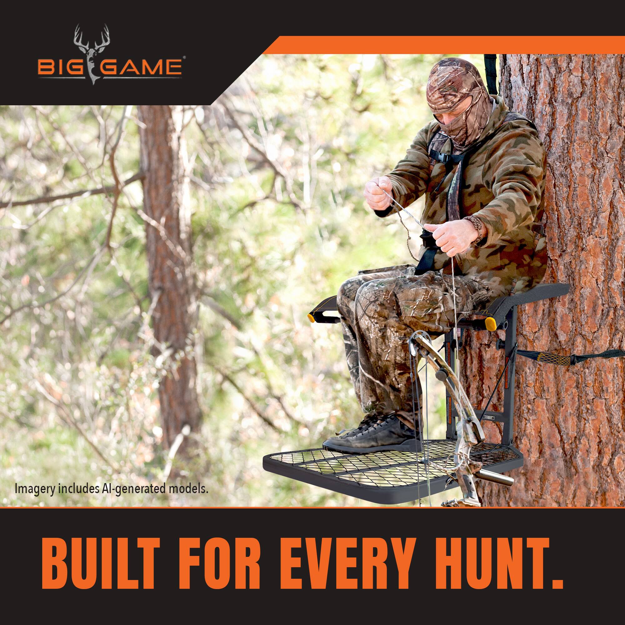 BIG GAME

Imagery includes AI-generated models.

BUILT FOR EVERY HUNT.