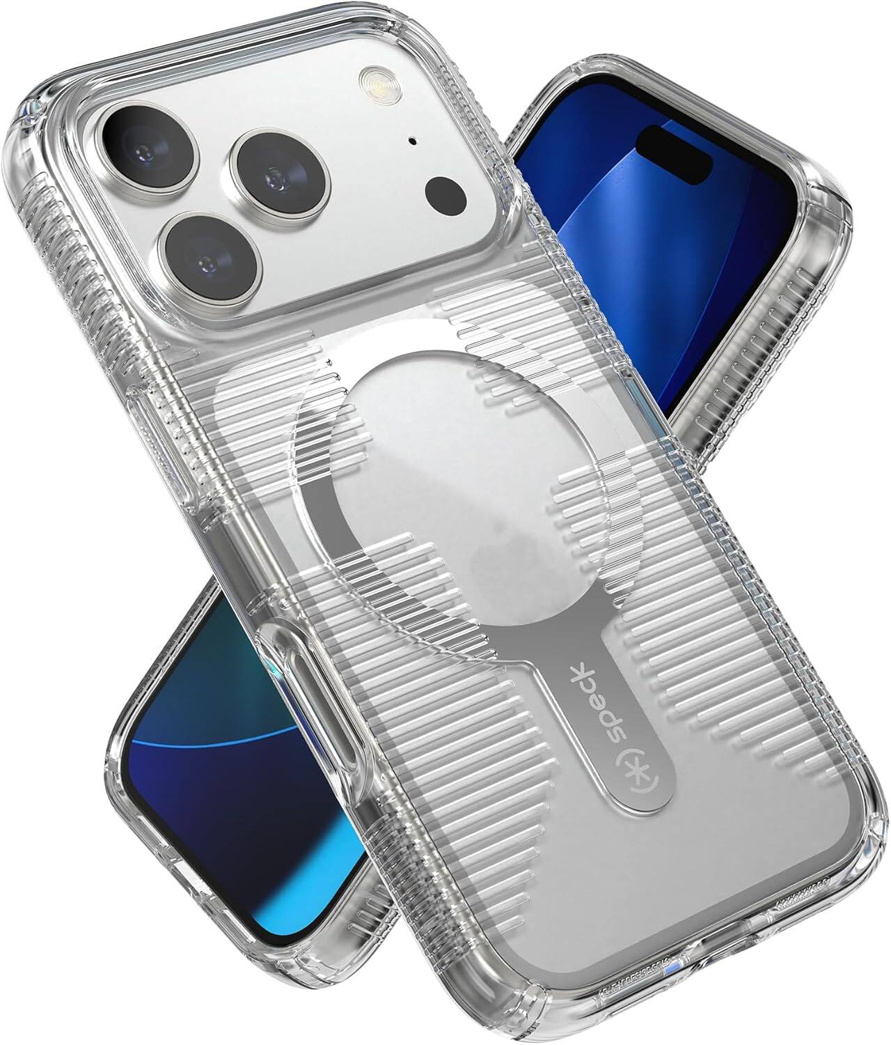 Speck - GEMSHELL Grip +MS Case for iPhone 17 Pro - Slim Protective Grip | Drop Protection | MagSafe Compatible - Clear