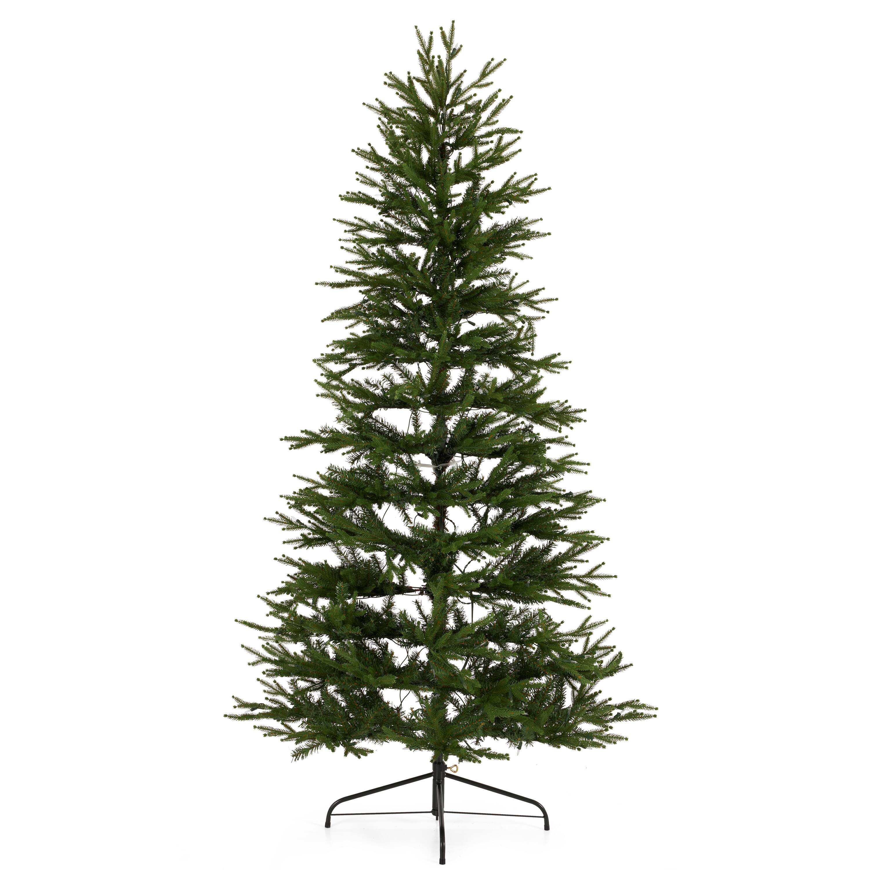 Alt View 5. National Tree Company - National Tree Company Montgomery 6.5' Prelit Half Christmas Tree 300 Clear Light - Green.