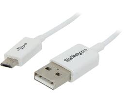StarTech.com - StarTech USBPAUB1MW 1m White Micro USB Cable - A to Micro B