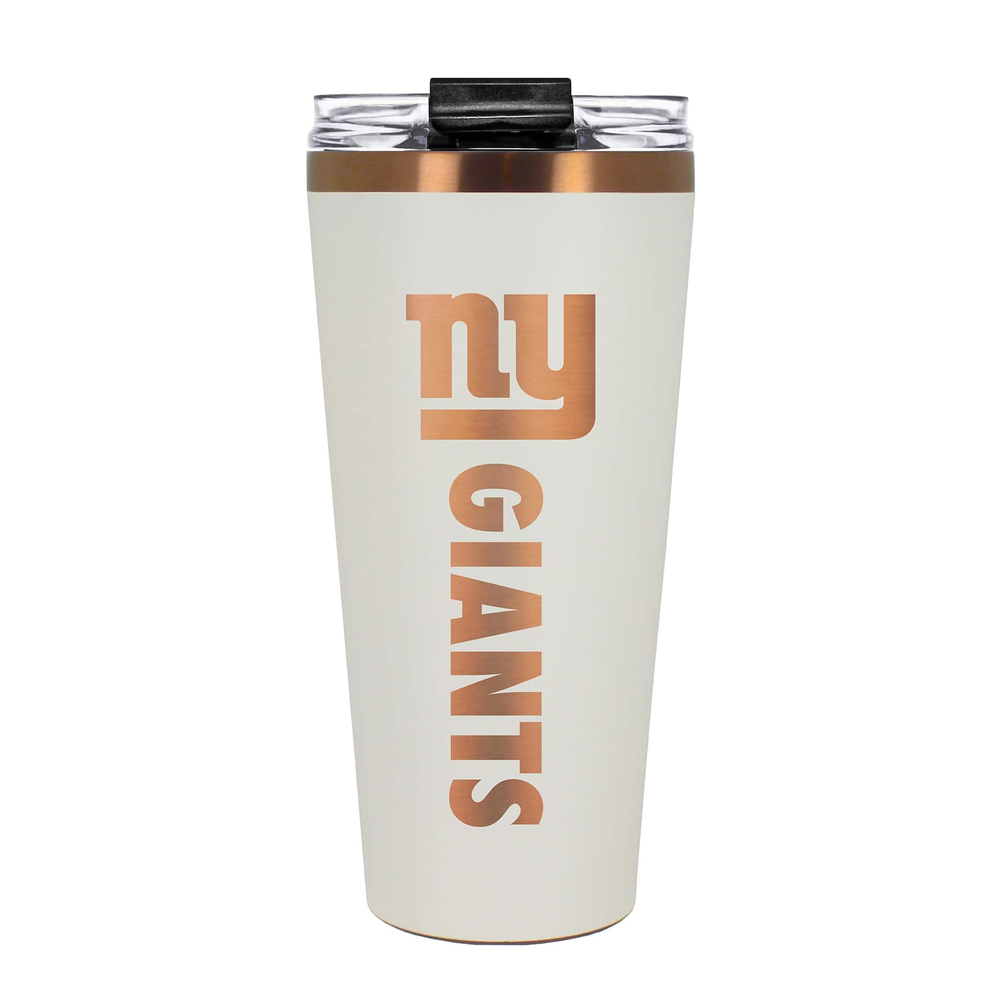 Front. Great American Products - New York Giants 30oz. Big Slim Tumbler - Cream.
