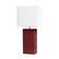 Front. Lalia Home - Lexington Leather Base Modern Table Lamp with USB - Red.