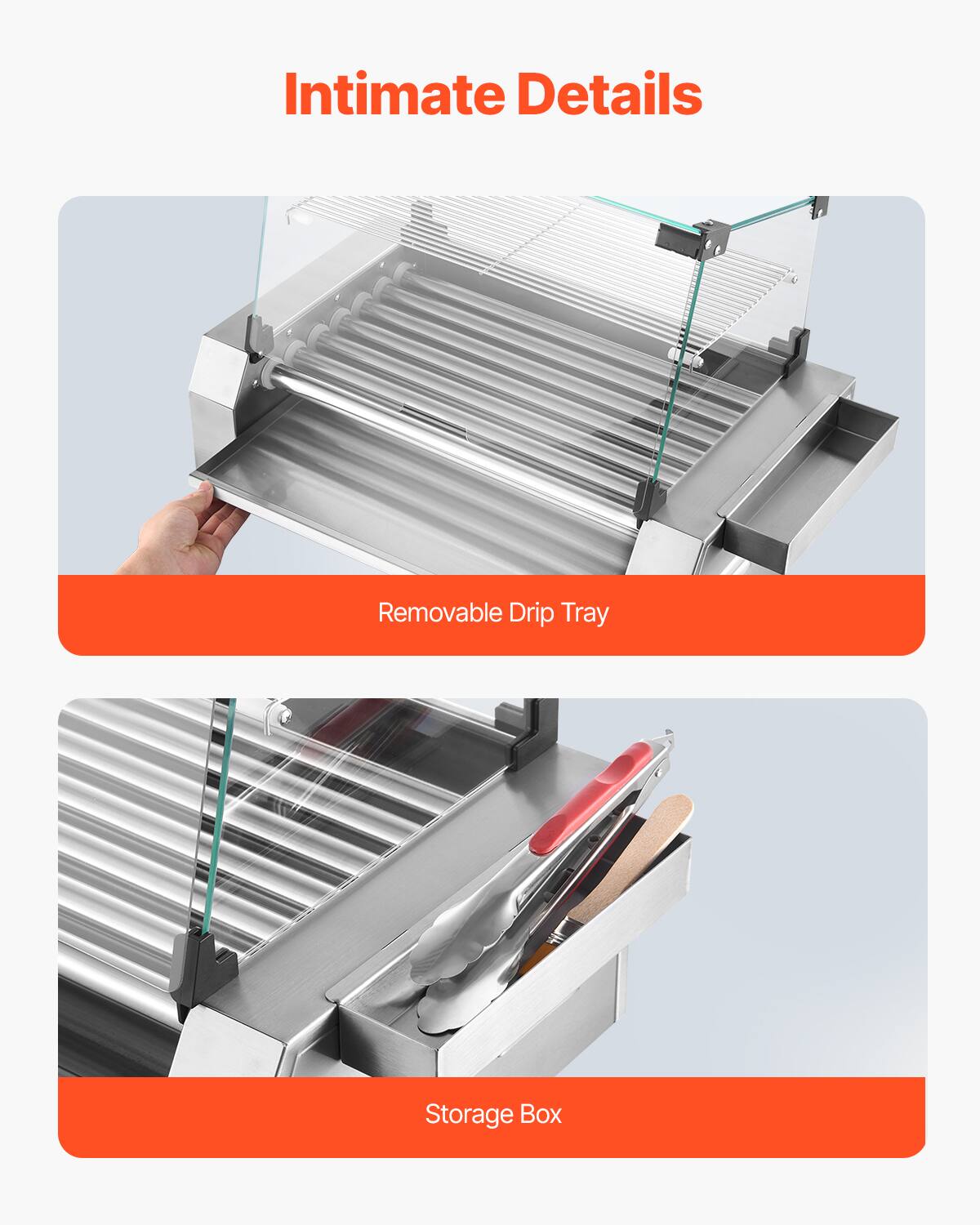 Intimate Details  
Removable Drip Tray  
Storage Box