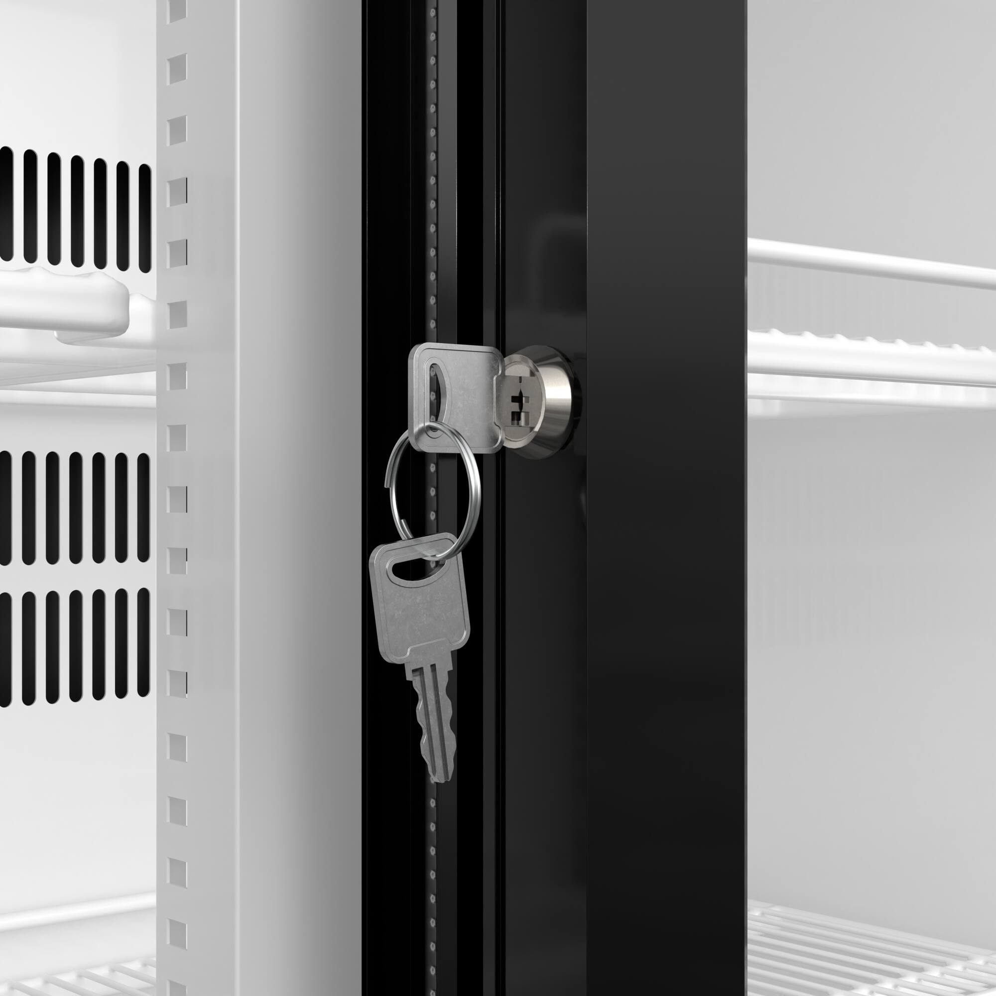 Alt View 4. Koolmore - 35 In. 10 Cu. Ft. Low Height - Aisle End Retail Display Merchandiser Refrigerator in Black For SuperMarket, Deli - Black.