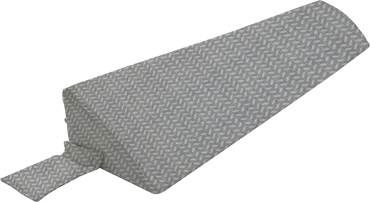 wowmax - Twin Size Bed Wedge Pillow - Headboard Gap Filler, Triangle Support Cushion (Gray) - Gery