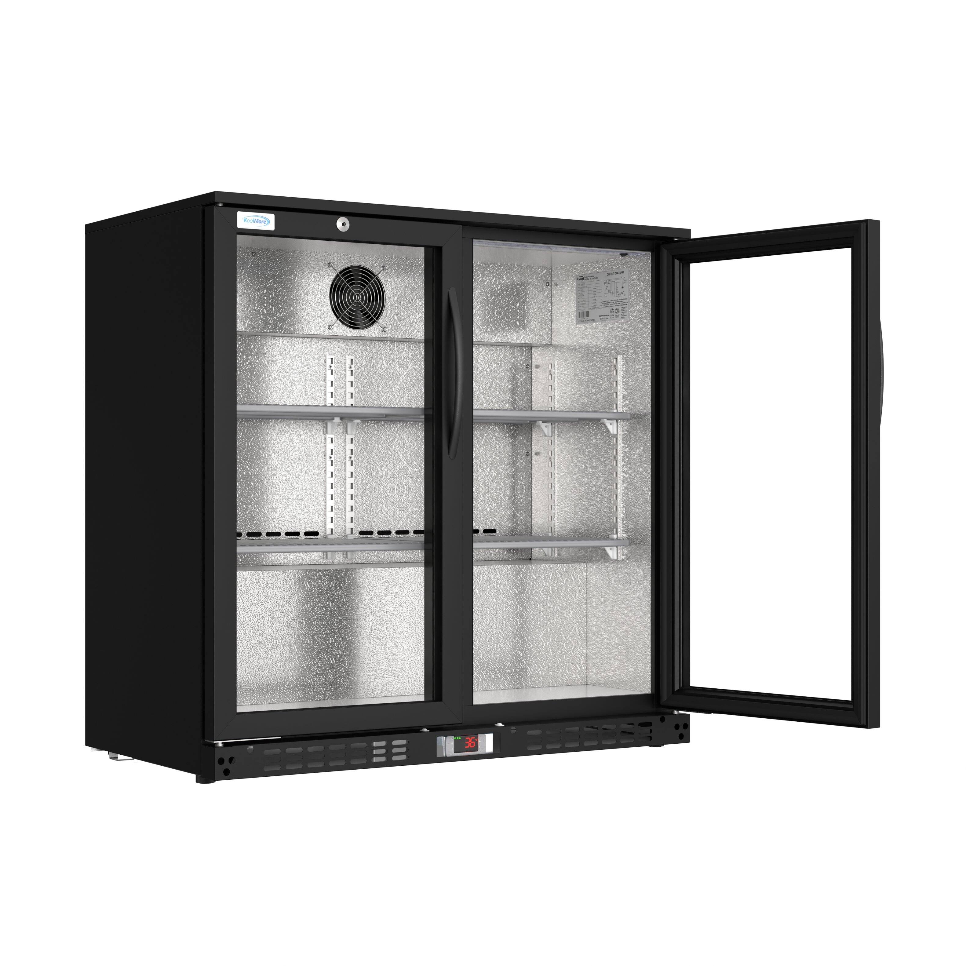 Alt View 4. Koolmore - 35 in. Two-Door Back Bar Refrigerator - 7.4 Cu Ft. BC-2DSW-BK - Black.