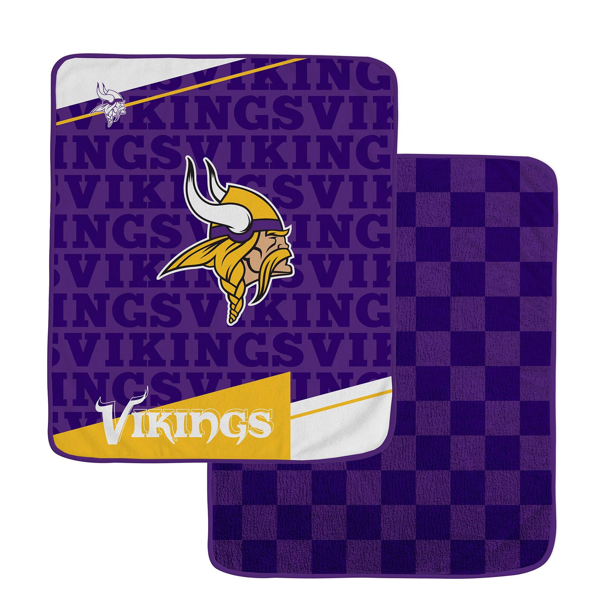 Pegasus - Minnesota Vikings 60" x 70" Diagonal Ghost Checkered Double-Sided Blanket - Multicolor