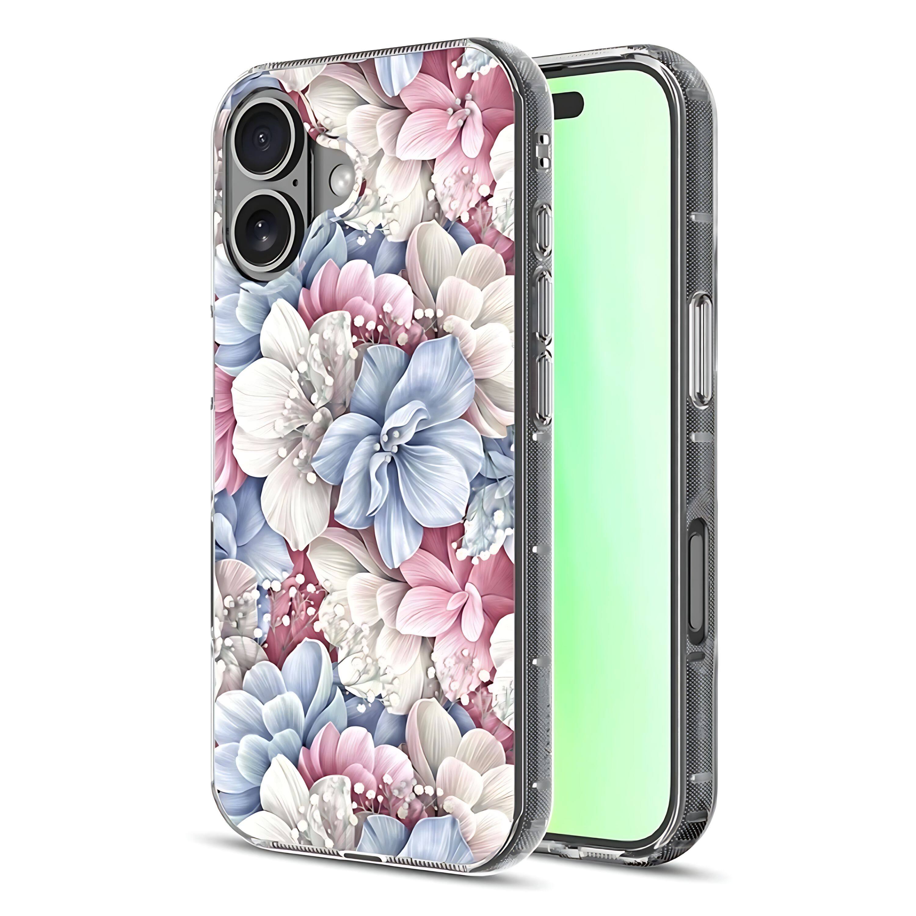 Front. Kitcheniva - Magnetic Charging Compatible Case For iPhone 17 - Floral.